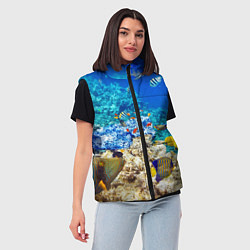 Женский жилет Морской мир, цвет: 3D-черный — фото 2