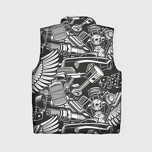 Женский жилет Механика Автомобиль / 3D-Черный – фото 2