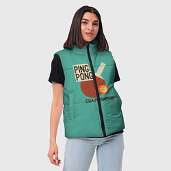 Женский жилет Ping-pong, цвет: 3D-светло-серый — фото 2