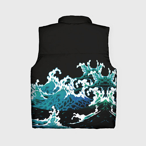 Женский жилет Корабль на Волнах Кракен / 3D-Черный – фото 2
