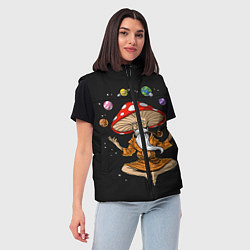 Женский жилет Космический Гриб Волшебник, цвет: 3D-красный — фото 2