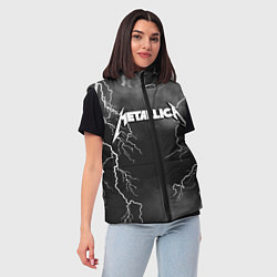Женский жилет METALLICA РАЗРЯД МОЛНИИ, цвет: 3D-светло-серый — фото 2