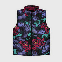 Женский жилет Японские карпы