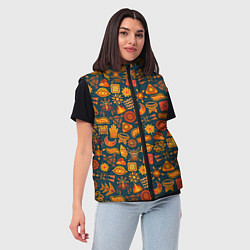 Женский жилет Узор из бактерий и не только, цвет: 3D-светло-серый — фото 2