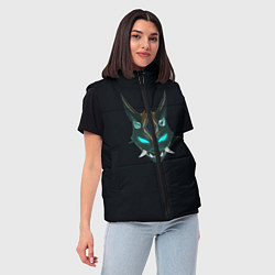 Женский жилет Genshin Impact - Xiao, цвет: 3D-черный — фото 2