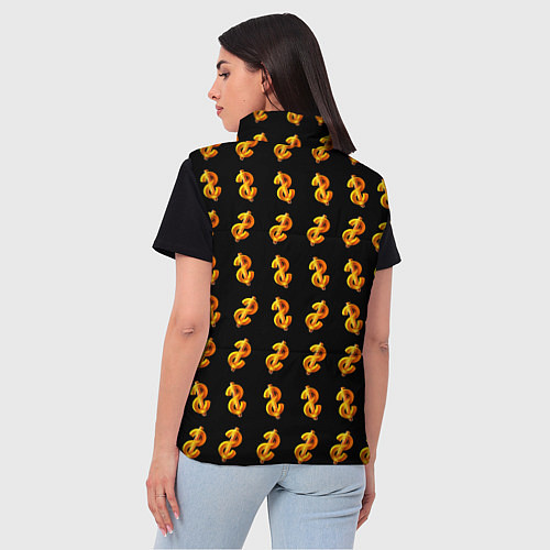 Женский жилет Доллар золотой / 3D-Красный – фото 4