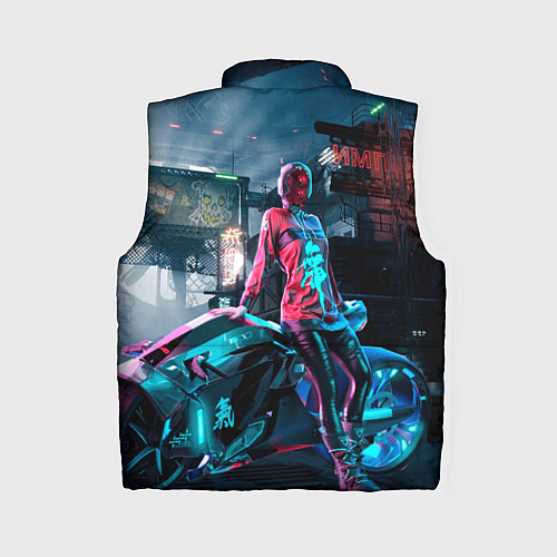 Женский жилет Cyberpunk / 3D-Красный – фото 2