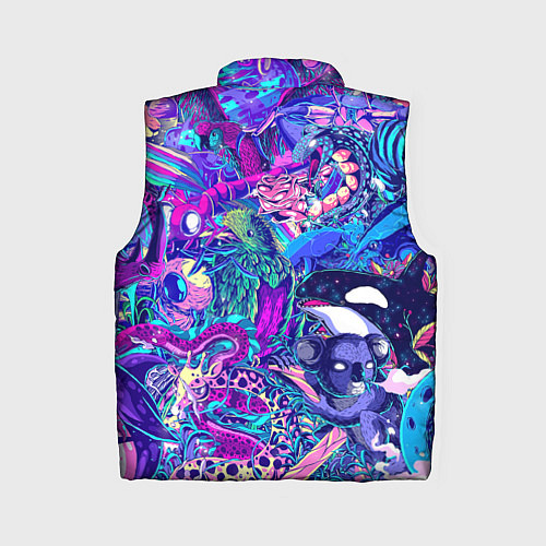 Женский жилет Неоновые Звери / 3D-Черный – фото 2