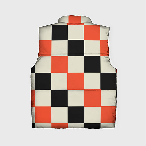 Женский жилет Образец шахматной доски / 3D-Красный – фото 2