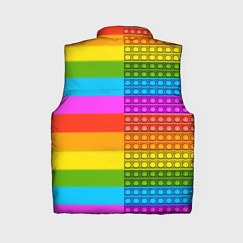 Женский жилет POP it вертикальная надпись / 3D-Черный – фото 2