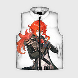 Женский жилет Дилюк из Genshin Impact, цвет: 3D-светло-серый