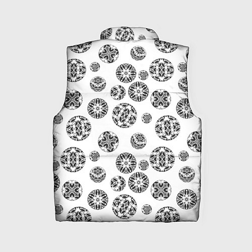 Женский жилет Черно-белый геометрический узор / 3D-Красный – фото 2