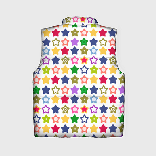 Женский жилет Разноцветные звездочки / 3D-Светло-серый – фото 2