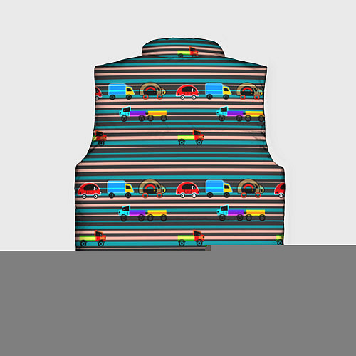 Женский жилет Детский полосатый узор / 3D-Черный – фото 2