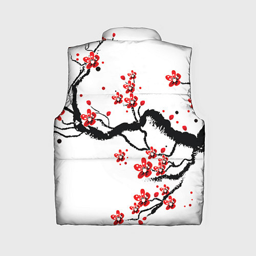 Женский жилет САКУРА ЦВЕТЁТ И БЛАГАУХАЕТ / 3D-Черный – фото 2