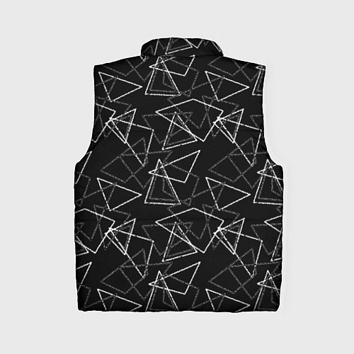 Женский жилет Черно-белый геометрический / 3D-Светло-серый – фото 2