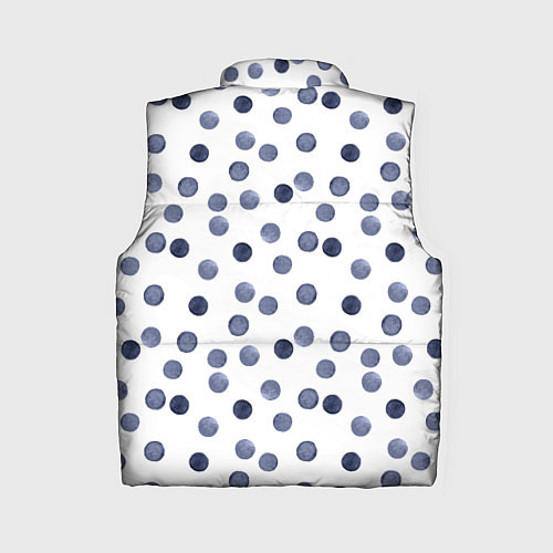 Женский жилет Акварельный синий горох / 3D-Красный – фото 2