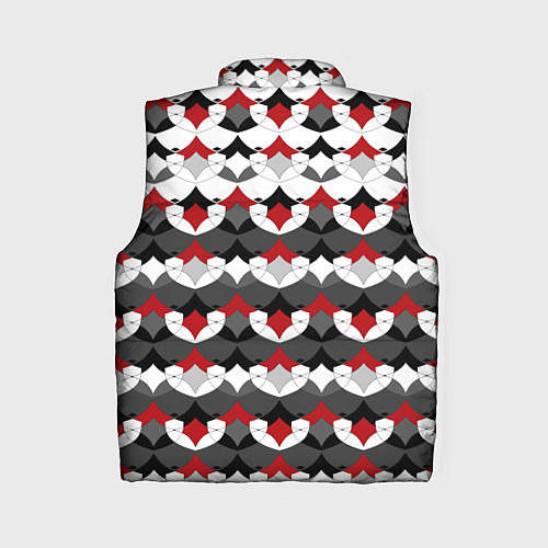 Женский жилет Абстрактный красно-серый узор / 3D-Красный – фото 2