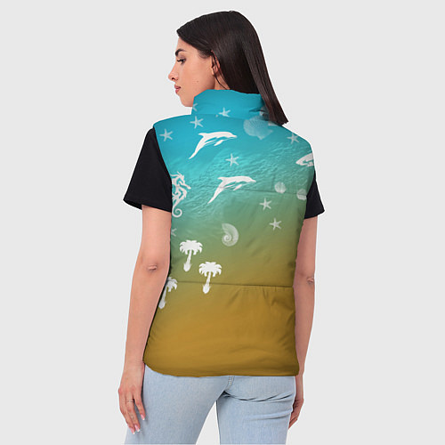 Женский жилет Морское ассорти / 3D-Красный – фото 4