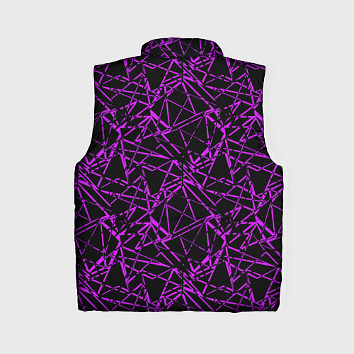 Женский жилет Фиолетово-черный абстрактный узор / 3D-Черный – фото 2
