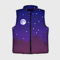 Женский жилет Пиксельная ночь 8 bit, цвет: 3D-красный