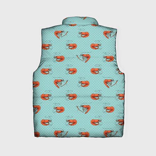 Женский жилет Креветки паттерн / 3D-Черный – фото 2