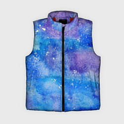 Женский жилет Акварельные разводы и брызги красок, цвет: 3D-красный