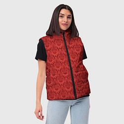 Женский жилет Красная готика, цвет: 3D-красный — фото 2