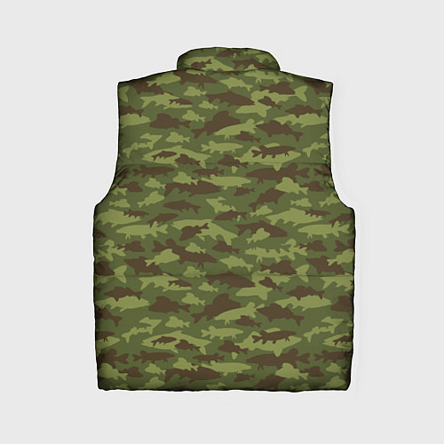 Женский жилет Рыбак камуфляж из рыб / 3D-Черный – фото 2