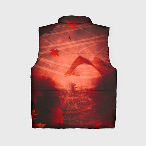Женский жилет Кадзуха в кленовых листьях / 3D-Черный – фото 2