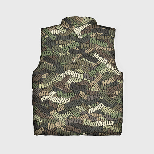 Женский жилет Именной камуфляж Миша / 3D-Красный – фото 2
