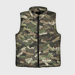 Женский жилет Именной камуфляж Колян, цвет: 3D-черный