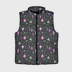 Женский жилет Новогоднее Украшение для Ёлки, цвет: 3D-черный