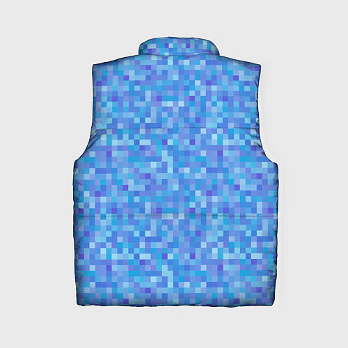 Женский жилет Голубая пиксель абстракция / 3D-Светло-серый – фото 2