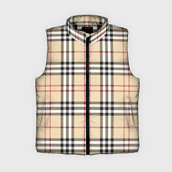 Женский жилет Клетчатый принт в стиле Burberry