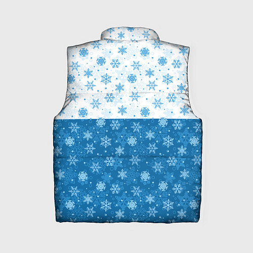 Женский жилет Светло-Тёмные Снежинки / 3D-Красный – фото 2