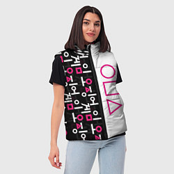 Женский жилет Игра в кальмара: Стражи, цвет: 3D-красный — фото 2