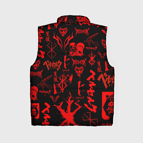 Женский жилет БЕРСЕРК ПАТТЕРН СИМВОЛИКА КЛЕЙМО / 3D-Светло-серый – фото 2