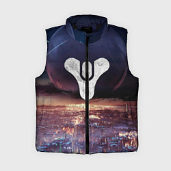 Женский жилет ДЕСТИНИ ЗЕМЛЯ ХАБ, СТРАННИК НАД ГОРОДОМ, цвет: 3D-черный