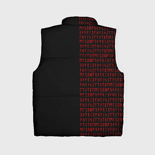 Женский жилет ВАЛЬКНУТ РУНИЧЕСКИЙ АЛФАВИТ / 3D-Черный – фото 2