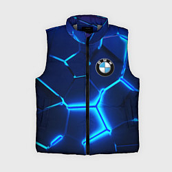 Женский жилет BMW LOGO 3Д ПЛИТЫ ГЕОМЕТРИЯ, цвет: 3D-светло-серый