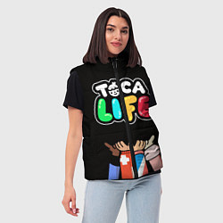 Женский жилет Toca Life: Friends, цвет: 3D-черный — фото 2