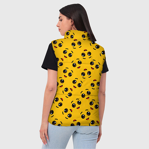 Женский жилет FORTNITE BANANA FACE PATTERN ФОРТНАЙТ ЛИЦО БАНАНА / 3D-Красный – фото 4