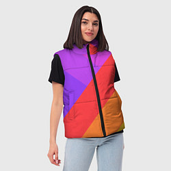 Женский жилет РАДУЖНАЯ ГЕОМЕТРИЯ RAINBOW GEOMETRY, цвет: 3D-светло-серый — фото 2