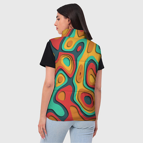 Женский жилет 3D узор Color / 3D-Красный – фото 4