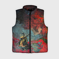 Женский жилет Sekiro Самурай против дракона, цвет: 3D-черный