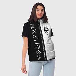 Женский жилет THE ELDER SCROLLS SKYRIM FUS RO DAH ЧЁРНО БЕЛЫЙ, цвет: 3D-черный — фото 2