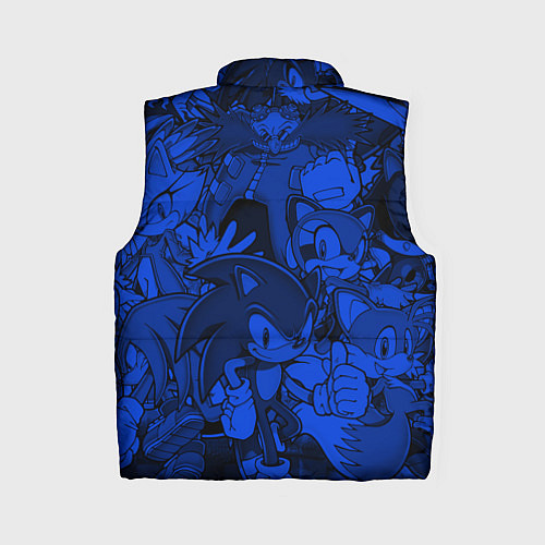 Женский жилет SONIC BLUE PATTERN СИНИЙ ЁЖ / 3D-Черный – фото 2