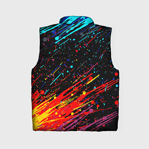 Женский жилет Cyberpunk 2077 Цветные брызги / 3D-Черный – фото 2
