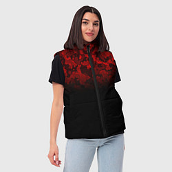 Женский жилет BLACK RED CAMO RED MILLITARY, цвет: 3D-светло-серый — фото 2